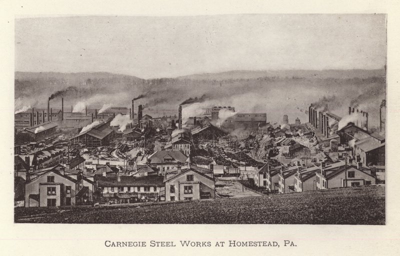 Pittsburgh: Carnegie Steel Works at Homestead, Pennsylvania (černobílá fotografie) od American Photographer (after)