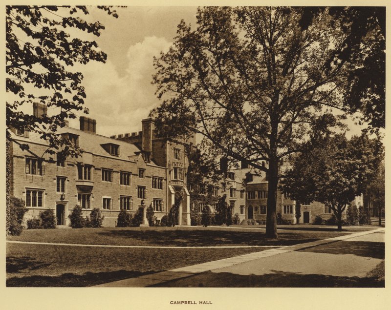Princetonská univerzita: Campbell Hall (černobílá fotografie) od American Photographer (after)