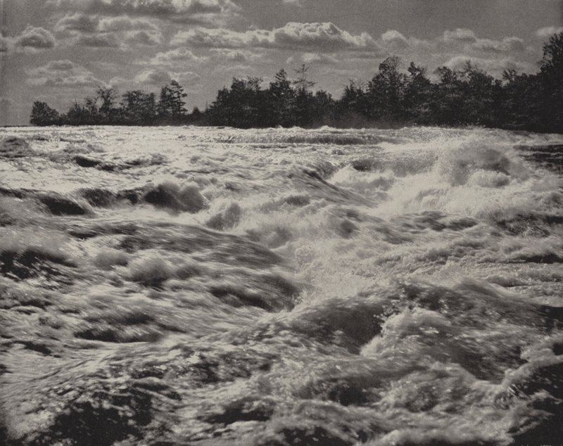 Peřeje Niagara nad vodopády (černobílá fotografie) od American Photographer (after)