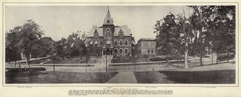 Springfield, Massachusetts: The City Library Group of Buildings (č/b fotografie) od American Photographer (after)