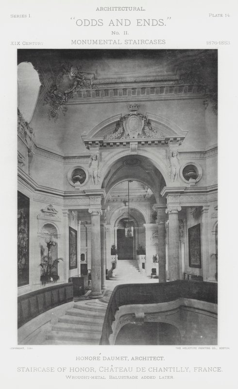 Schodiště cti, Chateau De Chantilly, Francie (černobílá fotografie) od American Photographer (after)