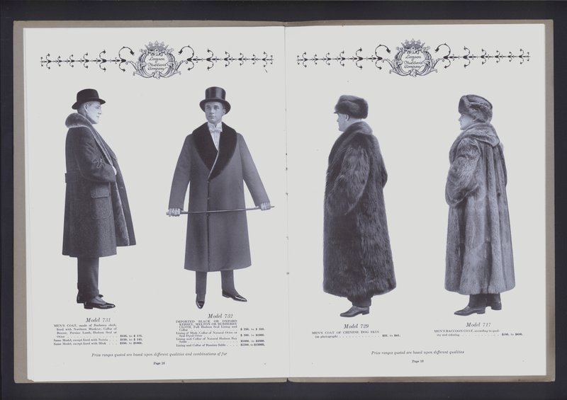Dvoustránka z The Theatre of Fur Fashion (č/b foto) od American Photographer (after)