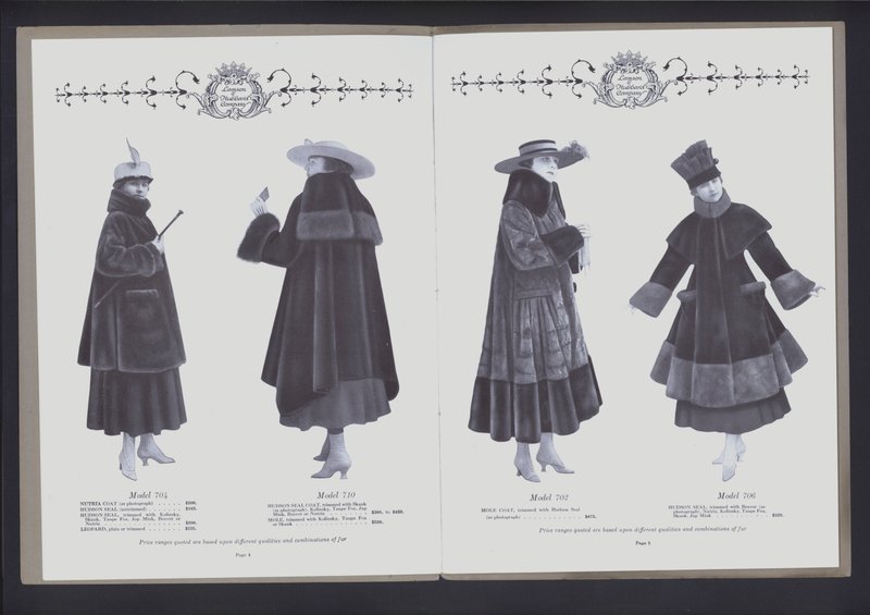 Dvoustránka z The Theatre of Fur Fashion (č/b foto) od American Photographer (after)