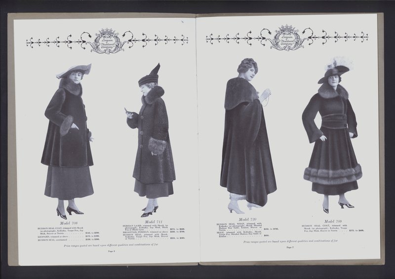 Dvoustránka z The Theatre of Fur Fashion (č/b foto) od American Photographer (after)