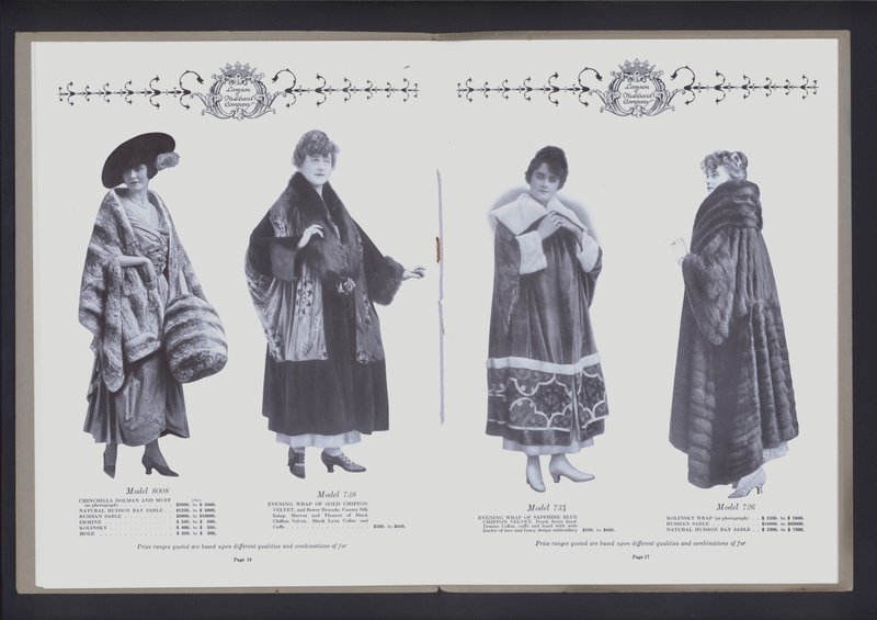 Dvoustránka z The Theatre of Fur Fashion (č/b foto) od American Photographer (after)