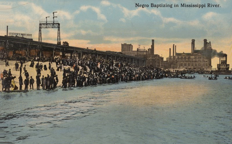 Afroameričan křtí, řeka Mississippi (foto) od American Photographer