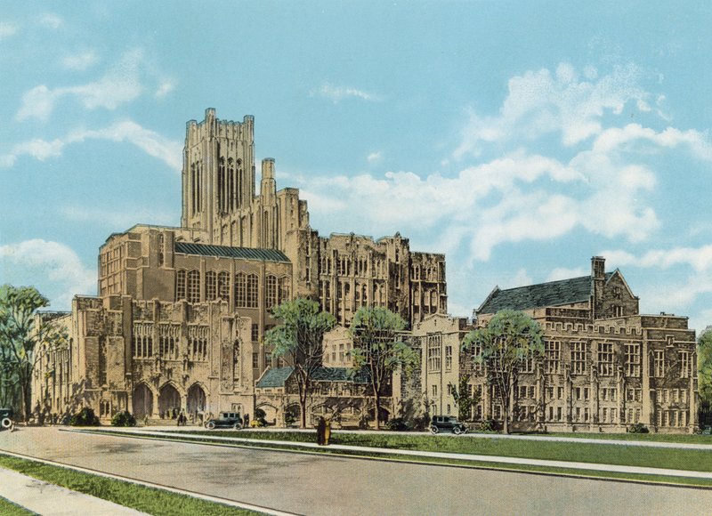 Alexander McKinlock Memorial Campus, Northwestern University, Chicago Avenue a Lake Shore Drive (barevné fotografie) od American Photographer