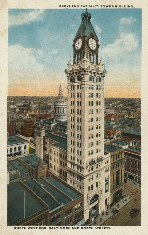 Baltimore, MA: Maryland Casualty Tower Building, North West Corner Baltimore and North Streets (barevné foto) od American Photographer
