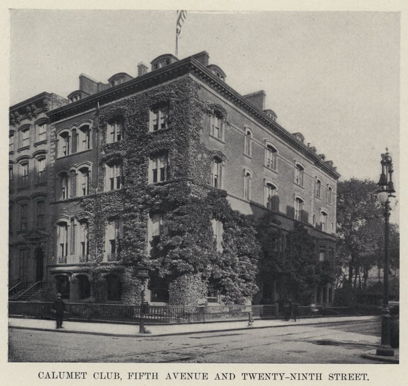 Calumet Club, Pátá Avenue a Dvacátá devátá ulice (černobílá fotografie) od American Photographer