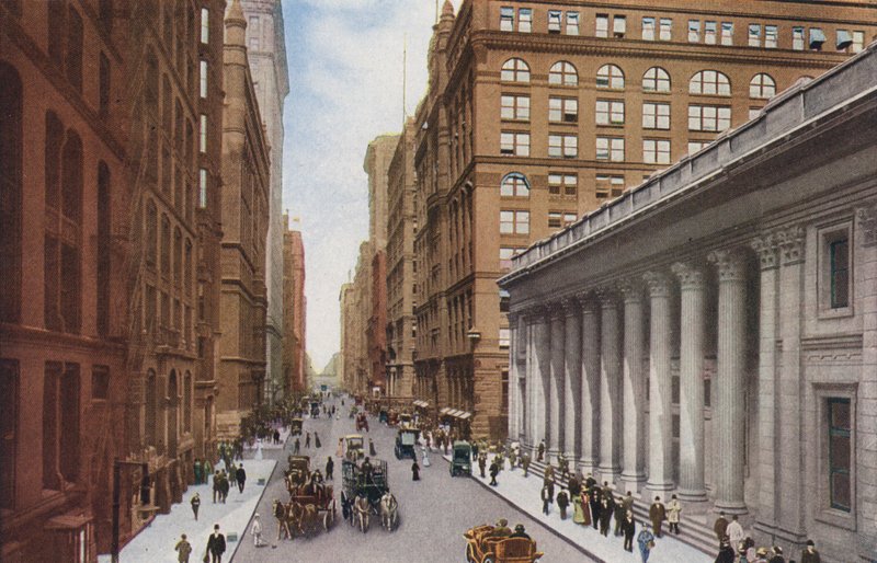 Chicago: La Salle Street, od budovy Board of Trade (barevné foto) od American Photographer