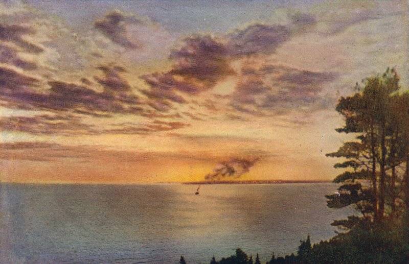 Chicago: Západ slunce na Michiganském jezeře (barevné foto) od American Photographer