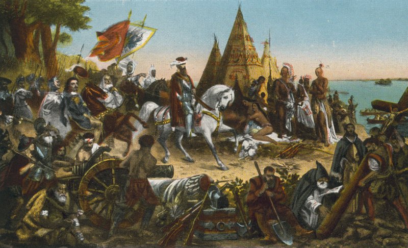 De Sotův objev řeky Mississippi, květen 1541 (barevné foto) od American Photographer