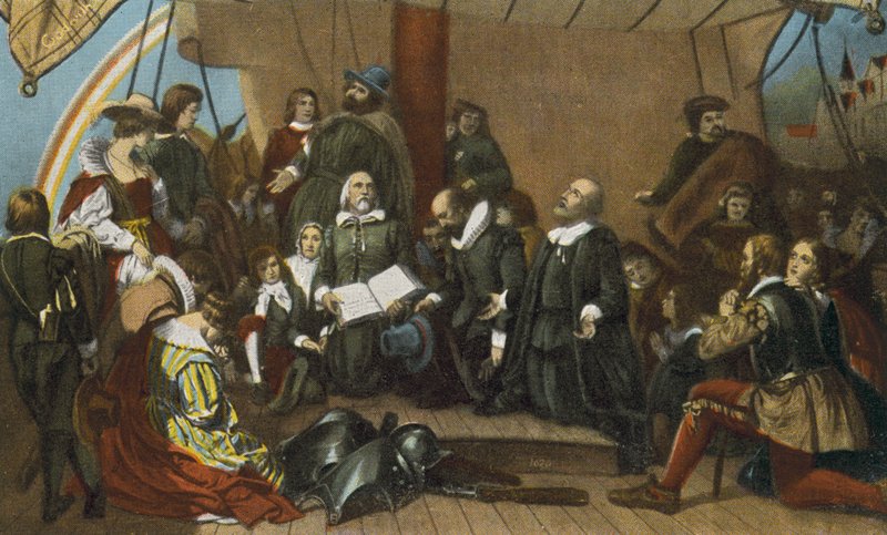 Nalodění poutníků z přístavu Delft, 22. července 1620 (tisk) od American Photographer