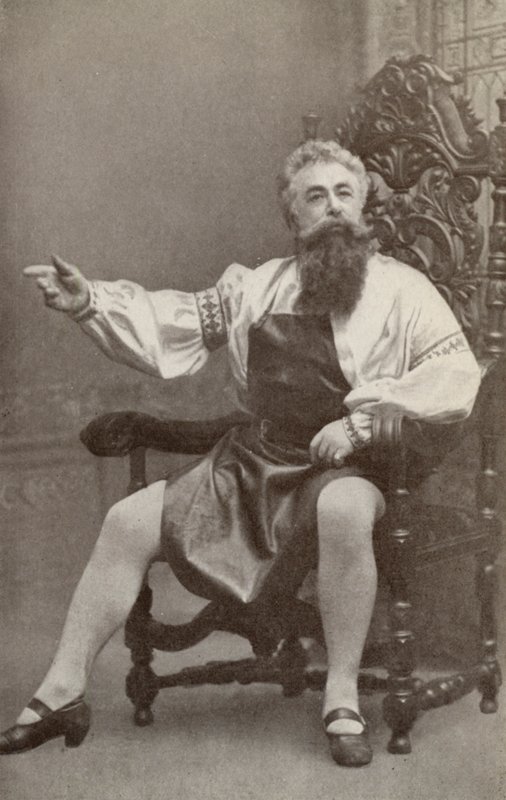 Emil Fischer jako Hans Sachs ve hře "Die Meistersinger Von Nurnburg" (čb fotografie) od American Photographer