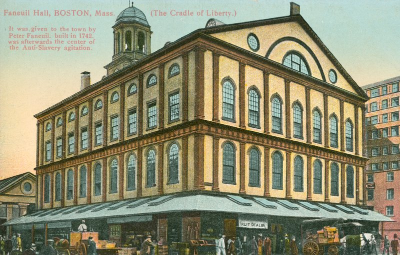 Faneuil Hall, Boston, Massachusetts, USA (kolorovaná fotografie) od American Photographer