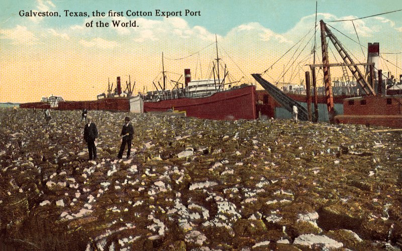 Galveston, Texas, USA, první přístav pro vývoz bavlny na světě (barevné foto) od American Photographer