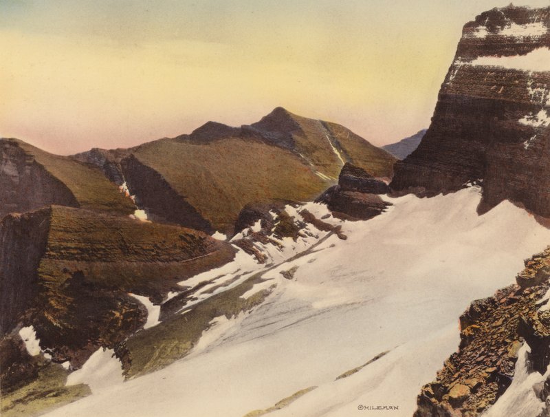 Národní park Glacier: Ledovec Grinnell ze zahradní stěny (kolorovaná fotografie) od American Photographer
