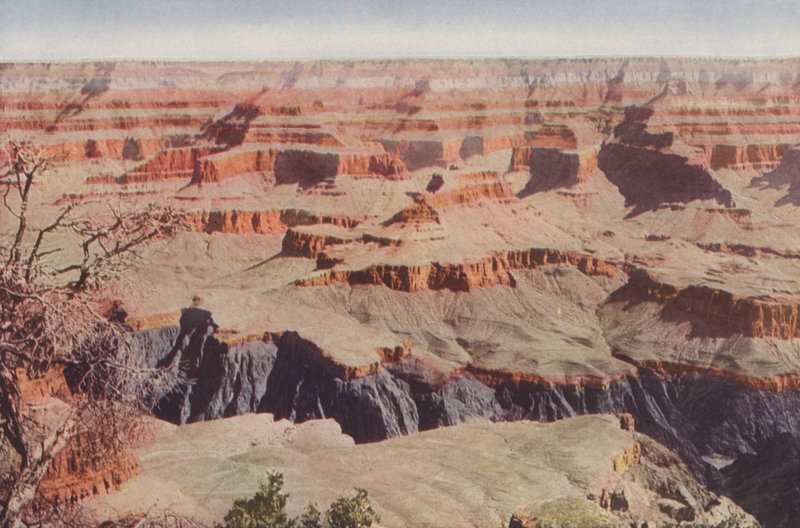 Grand Canyon, Arizona, pohled z Yavapai Point (kolorovaná fotografie) od American Photographer