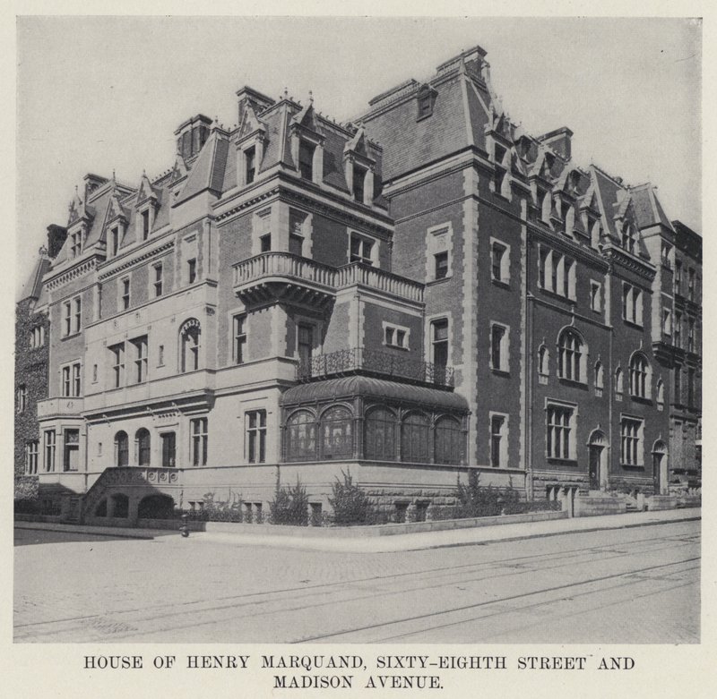 Dům Henryho Marquanda, Sixty-Eighth Street a Madison Avenue (černobílá fotografie) od American Photographer