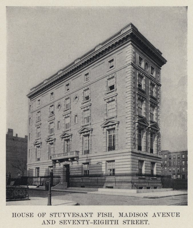 House of Stuyvesant Fish, Madison Avenue a Seventy-Eighth Street (černobílá fotografie) od American Photographer