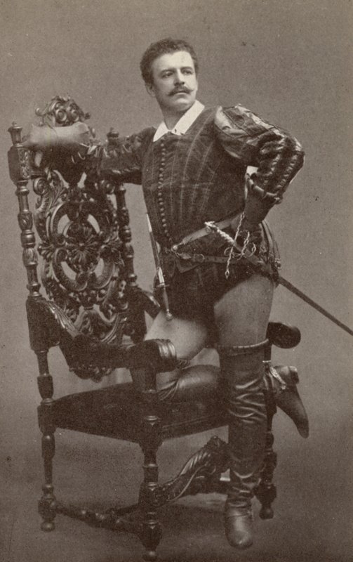 Jean de Reszke jako Raoul ve filmu "Les Huguenots" (čb fotografie) od American Photographer