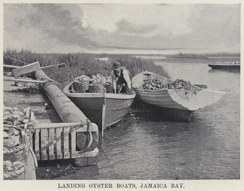 Přistání Oyster Boats, Jamaica Bay (černobílá fotografie) od American Photographer