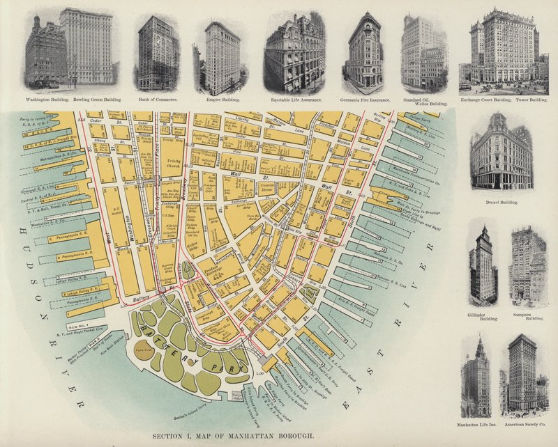 Mapa Manhattanu (čb fotografie) od American Photographer