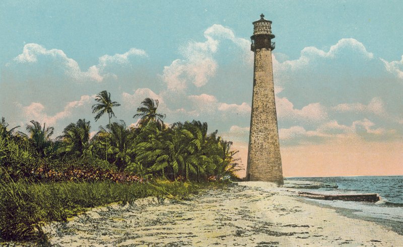 Miami, Florida, asi 1925: Cape Florida a Light House (barevné foto) od American Photographer