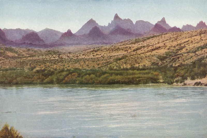 Needles Mountains a Colorado River, Kalifornie (barevné fotografie) od American Photographer