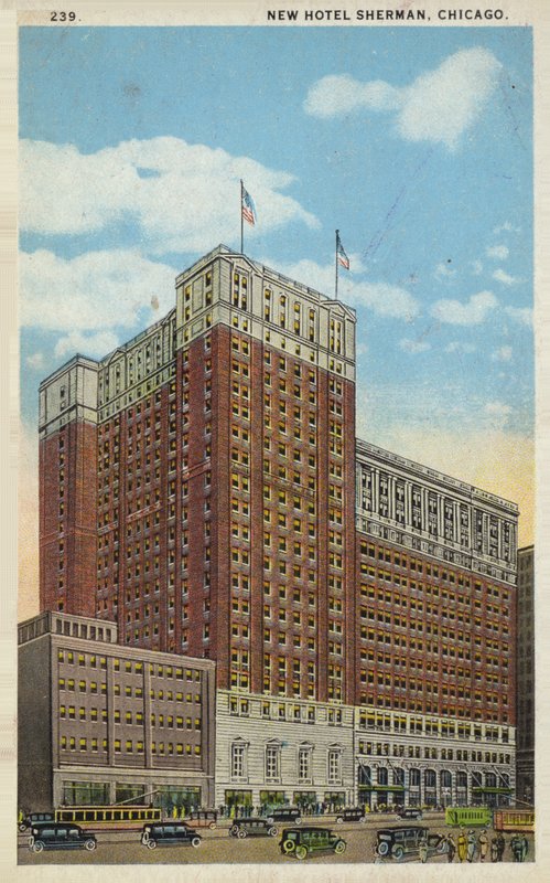 Nový hotel Sherman, Chicago, Illinois, USA (barevné foto) od American Photographer