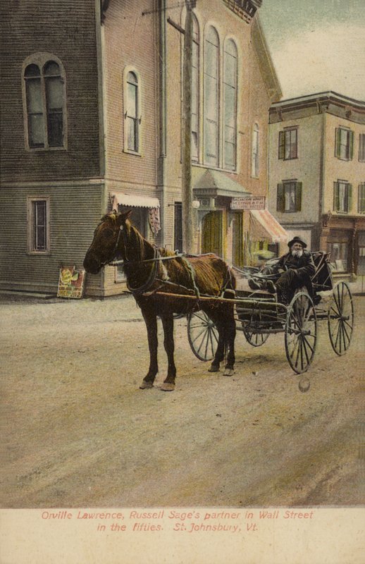 Orville Lawrence, partner Russella Sage na Wall Street v padesátých letech, St Johnsbury, Vermont, USA (kolorovaná fotografie) od American Photographer