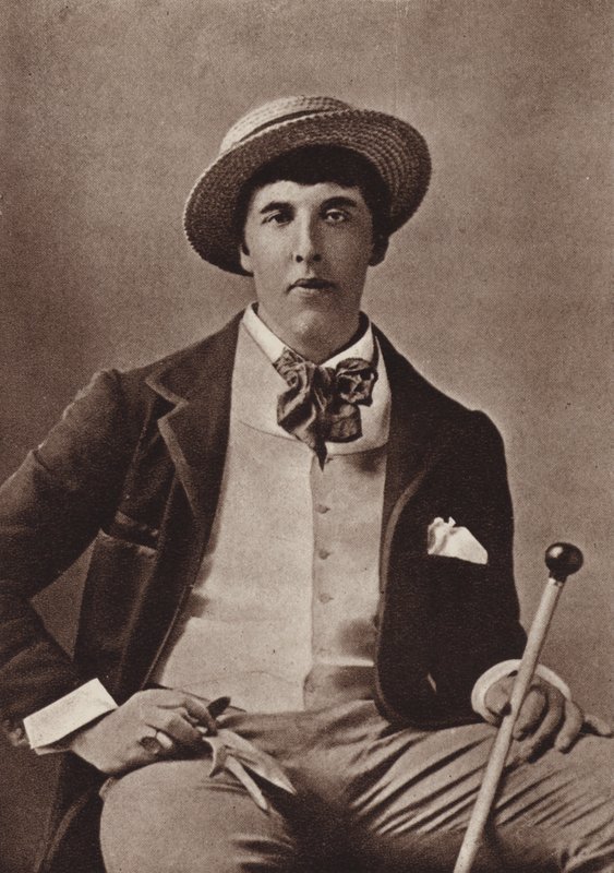 Oscar Wilde, irský básník a dramatik, v Americe (čb fotografie) od American Photographer