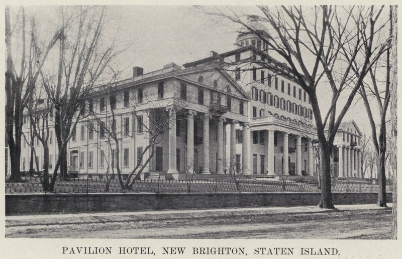 Pavilion Hotel, New Brighton, Staten Island (černobílá fotografie) od American Photographer