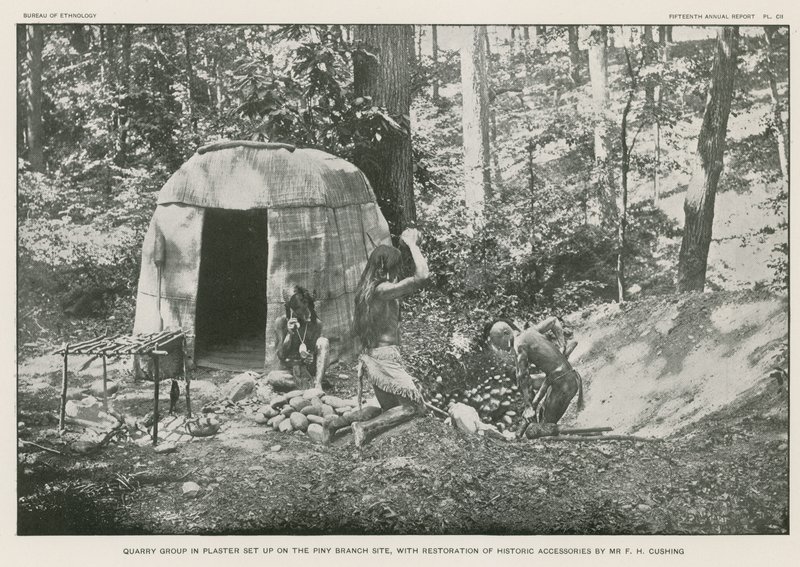 Skupina lomů v omítce zřízená na místě Piney Branch od American Photographer