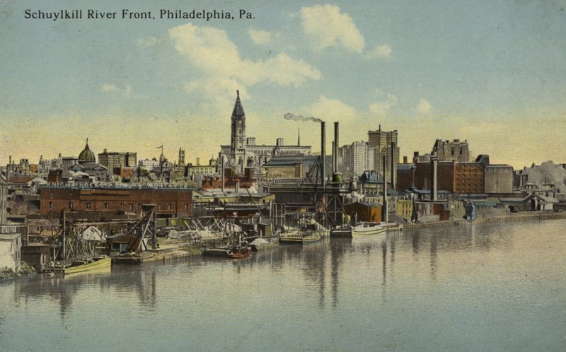 Schuylkill River Front, Philadelphia, Pennsylvania (barevné fotografie) od American Photographer