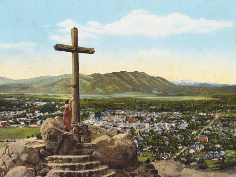 Serra Cross, Mount Rubidoux, Riverside (barevné foto) od American Photographer