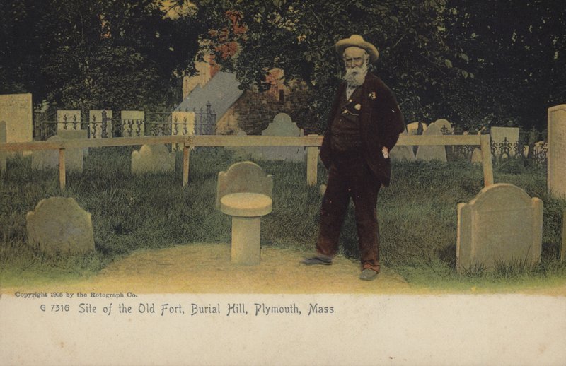 Místo staré pevnosti, Burial Hill, Plymouth, Massachusetts (barevné foto) od American Photographer