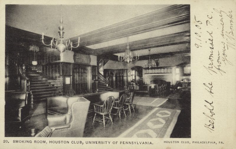 Kuřárna, Houston Club, University of Pennsylvania, Philadelphia od American Photographer