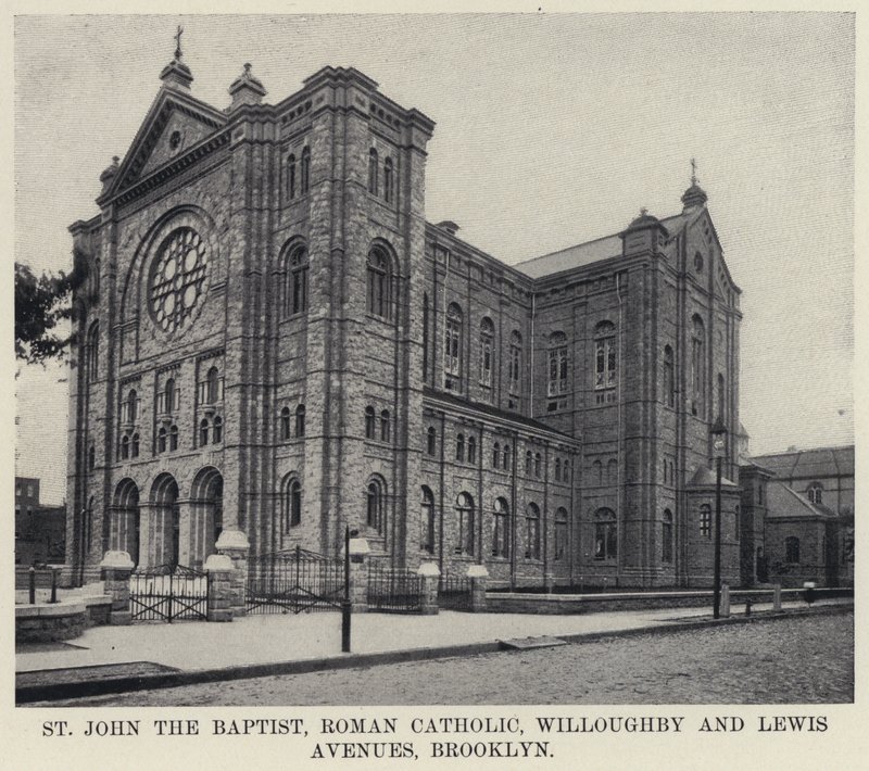St John the Baptist, římský katolík Willoughby a Lewis Avenues, Brooklyn (černobílá fotografie) od American Photographer