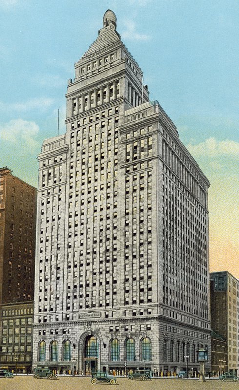 Straus Building, Michigan Boulevard na Jackson Boulevard (barevné fotografie) od American Photographer