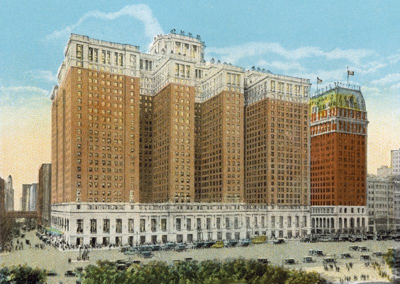 The Stevens Hotel, Michigan Boulevard (barevná fotografie) od American Photographer