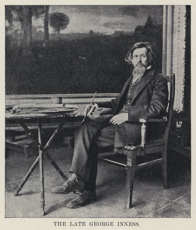 Zesnulý George Inness (černobílá fotografie) od American Photographer