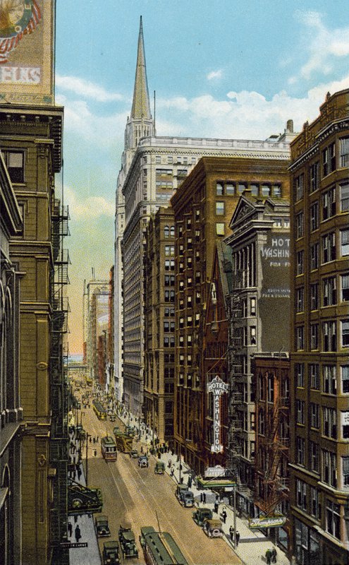 Washington Street, při pohledu na východ od Wells Street (barevné fotografie) od American Photographer