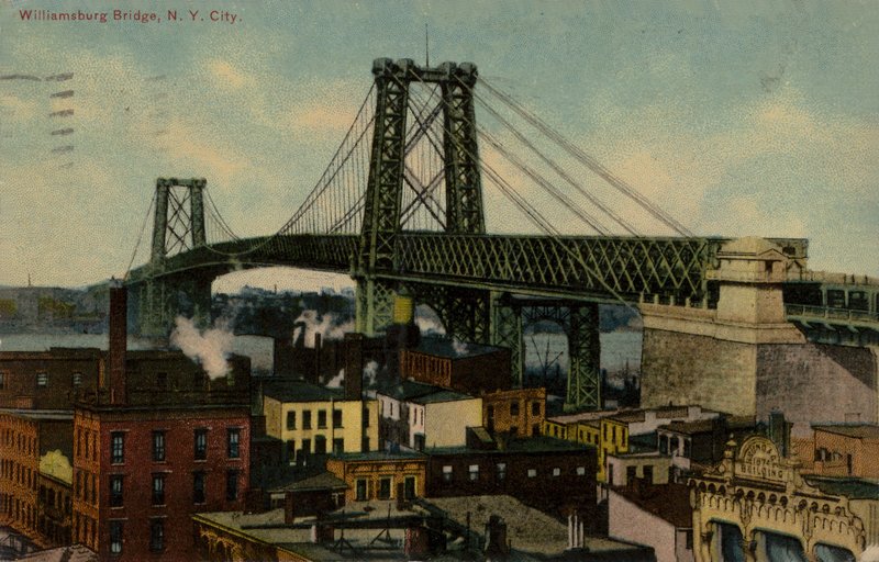 Williamsburg Bridge, New York, USA (kolorovaná fotografie) od American Photographer