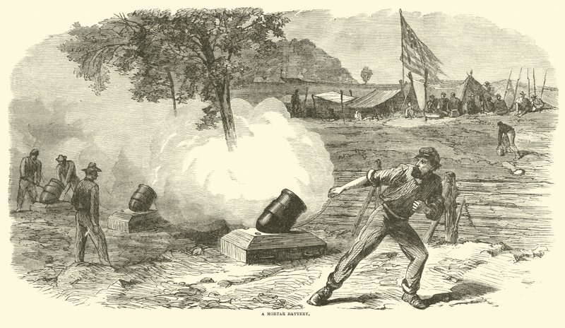 Minometná baterie, červen 1864 od American School