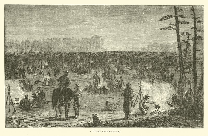 Noční tábor, prosinec 1862 od American School