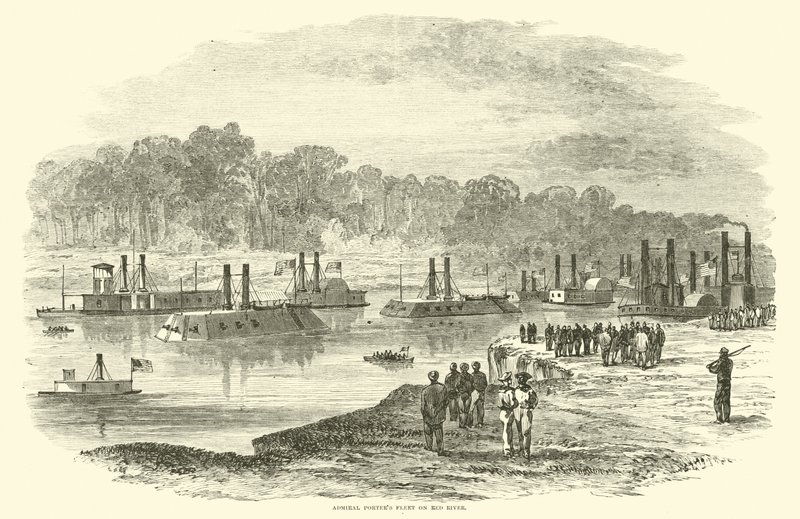Flotila admirála Porters na Red River, březen 1864 od American School