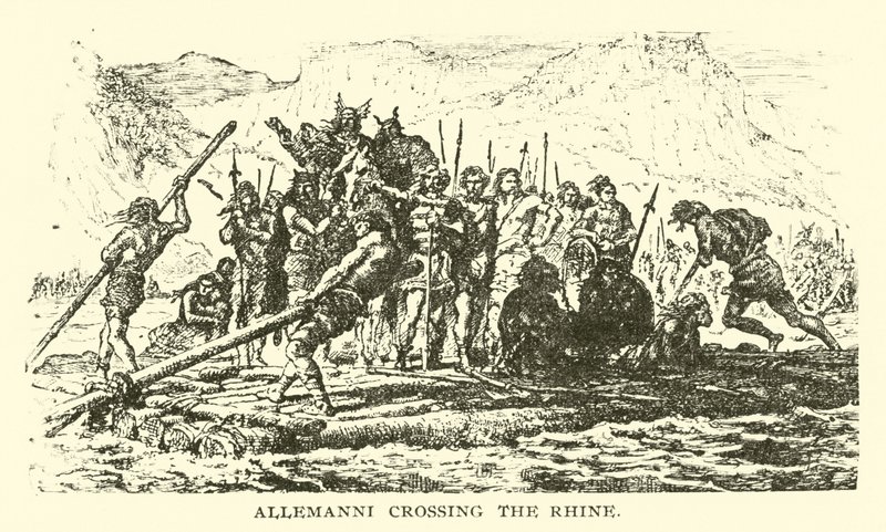 Allemanni překračující Rýn od American School