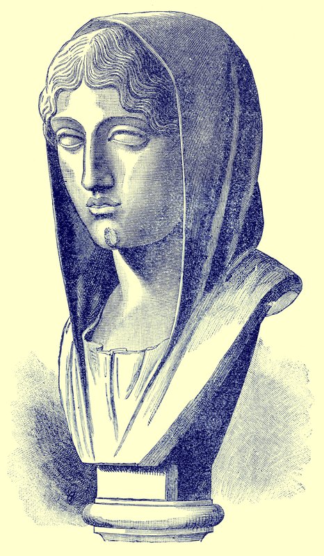 Aspasia, ilustrace z Dějiny Řecka od Victora Duruye, publikoval 1890 (digitálně vylepšený obrázek) od American School