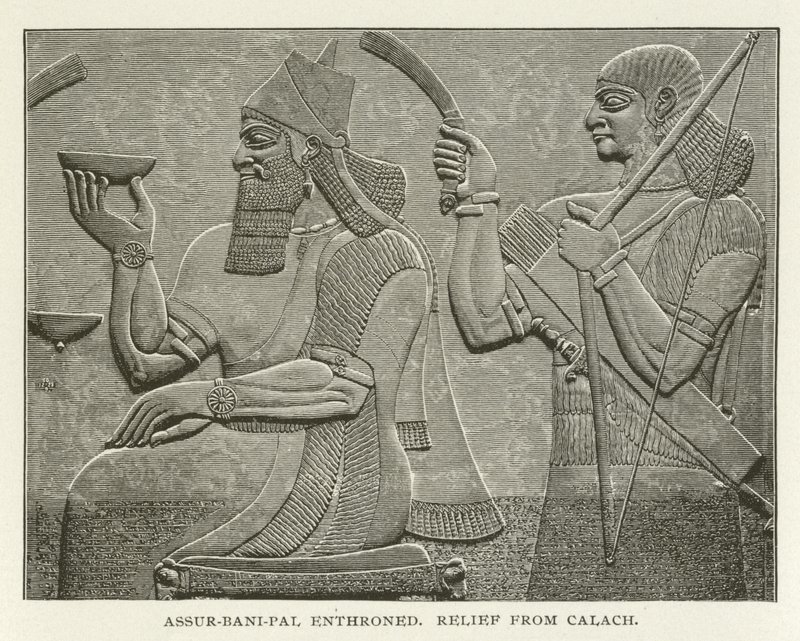Assur-bani-pal na trůn, úleva od Calacha od American School
